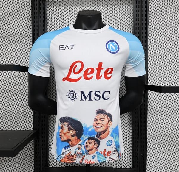 Player Version SSC Napoli Face Game Hirving Lozano Champion Jersey