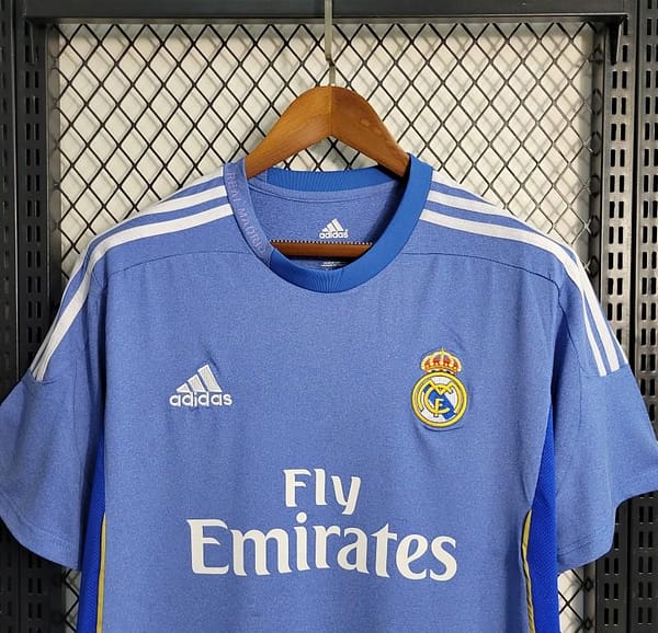 Retro 13-14 Real Madrid Away Blue Jersey - Image 4