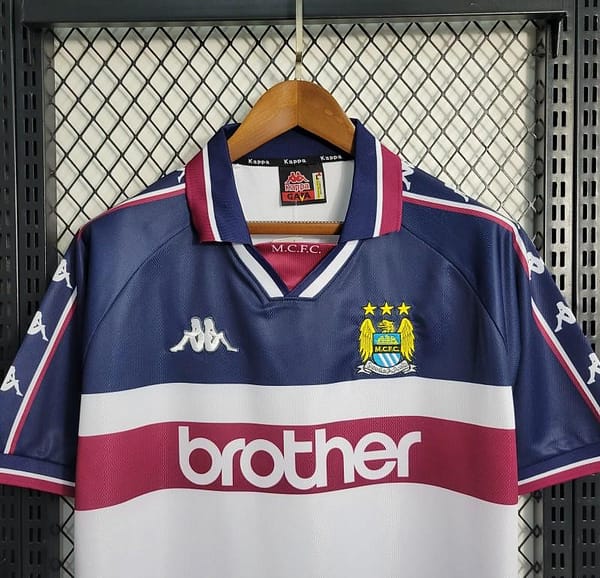 Retro 1997-98 Manchester City Away Jersey - Image 8