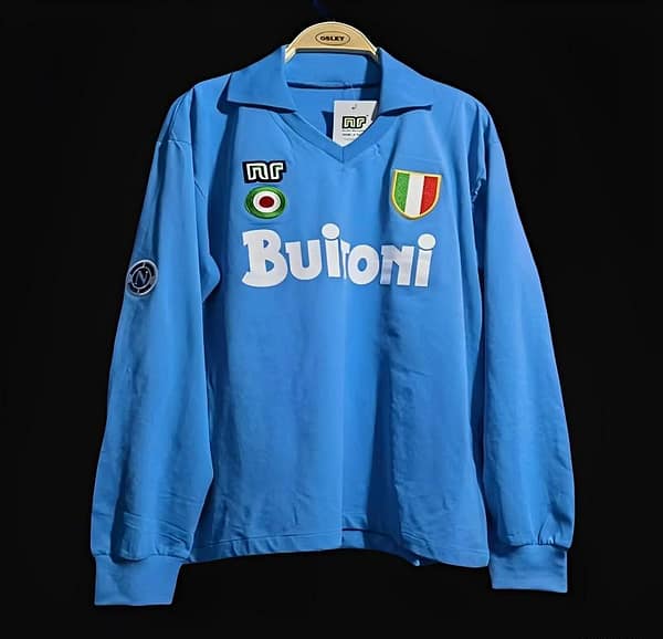 Retro 87/88 SSC Napoli Home Long Sleeve Jersey