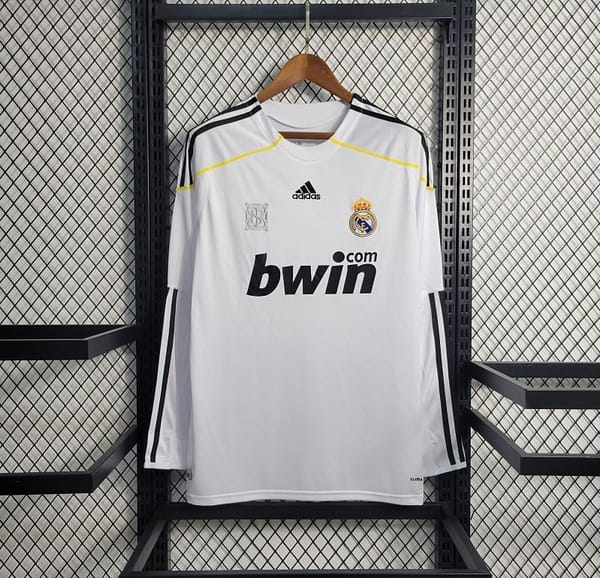 Retro Long Sleeve 09/10 Real Madrid Home Jersey