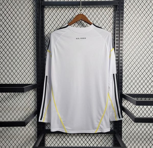 Retro Long Sleeve 09/10 Real Madrid Home Jersey - Image 7