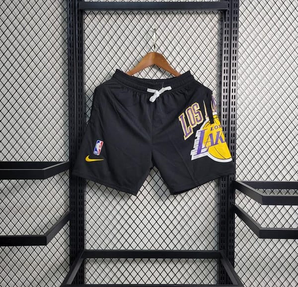 23 24 NBA Lakers Black Shorts