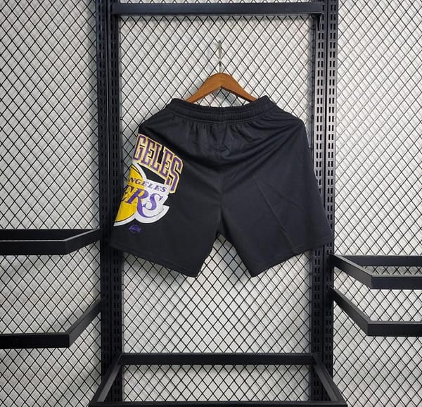 23 24 NBA Lakers Black Shorts - Image 4