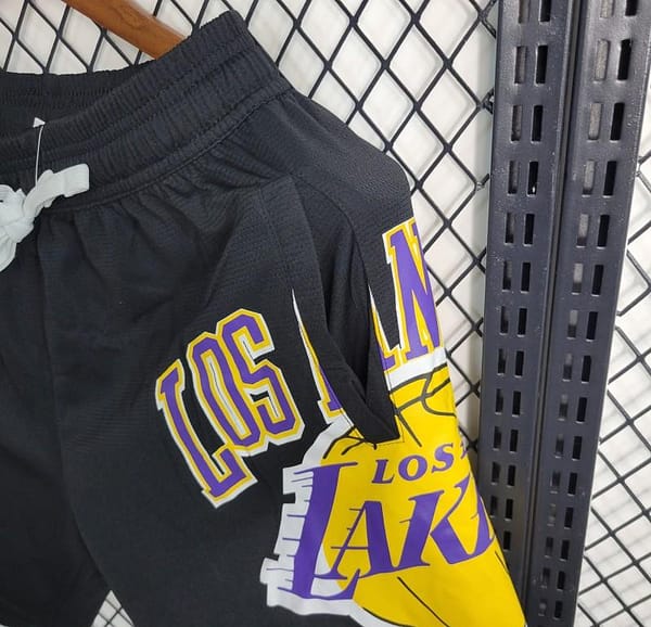 23 24 NBA Lakers Black Shorts - Image 6