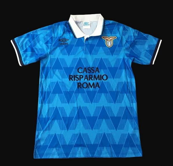 Retro 89/90 Lazio Home Blue Jersey