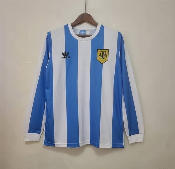 Retro 1978 Argentina Home Long Sleeve Jersey