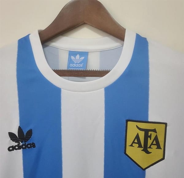 Retro 1978 Argentina Home Long Sleeve Jersey - Image 4