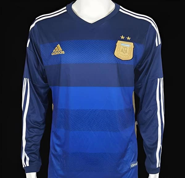 Retro 2014 Argentina Home Long Sleeve Soccer Jersey