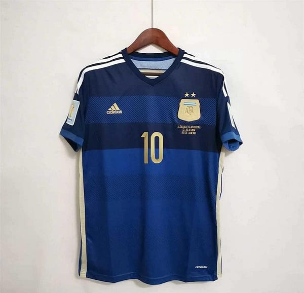 Retro 2014 Argentina Away Messi Jersey With World Cup Patch