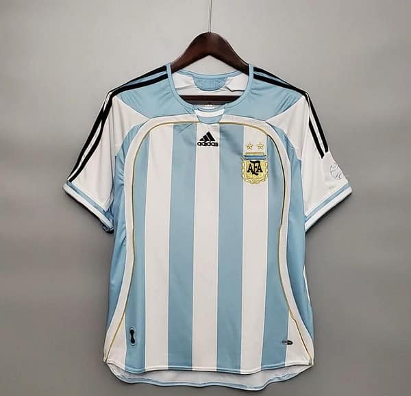 Retro 2006 Argentina Home Jersey - Image 6