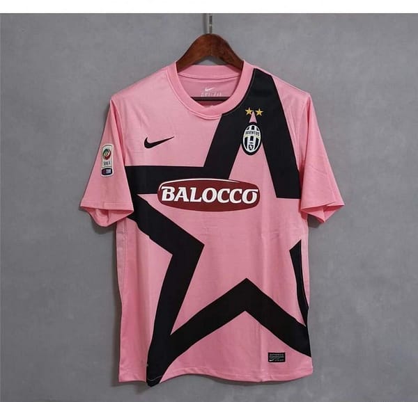 Retro 11/12 Juventus Away Pink Jersey With Serie A Patch