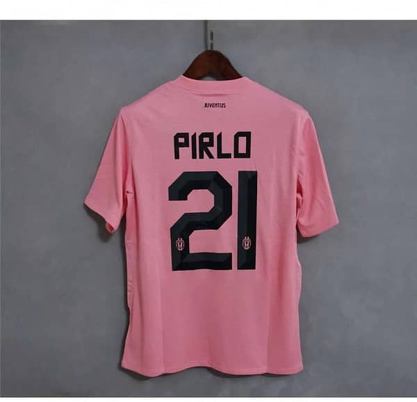Retro 11/12 Juventus Away Pink Jersey With Serie A Patch - Image 2