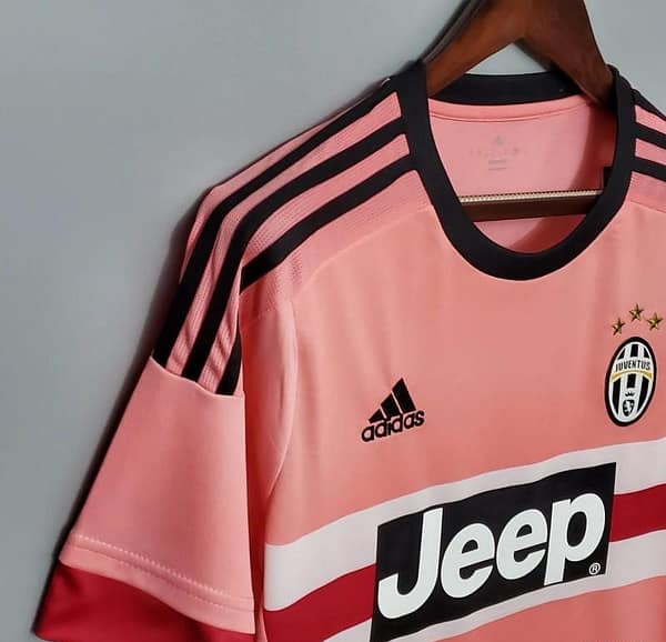 Retro 15/16 Juventus Away Pink Jersey - Image 3