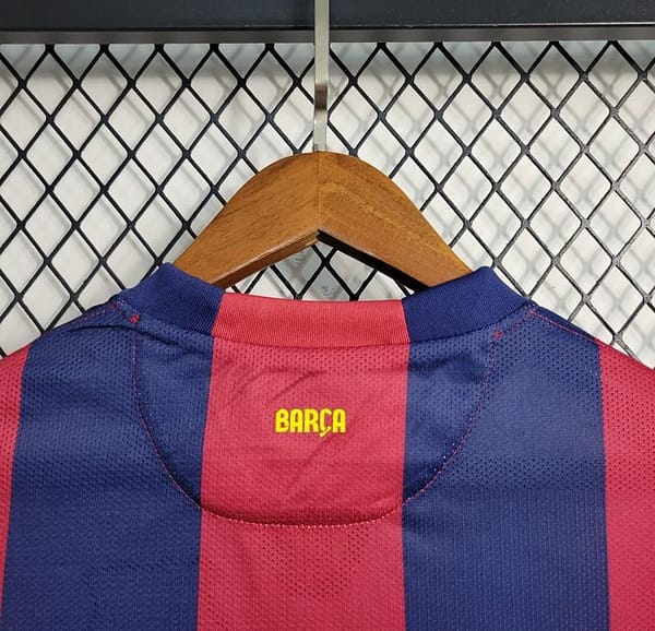 Retro14-15 Barcelona Home Long Sleeve Jersey - Image 3