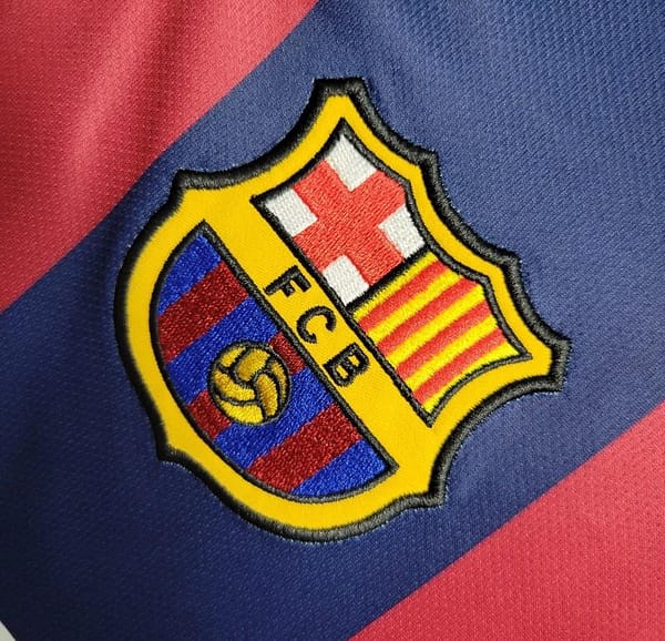 Retro14-15 Barcelona Home Long Sleeve Jersey - Image 7