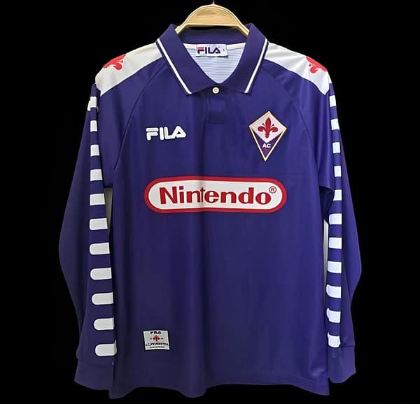 Retro 98/99 Fiorentina Home Long Sleeve Jersey