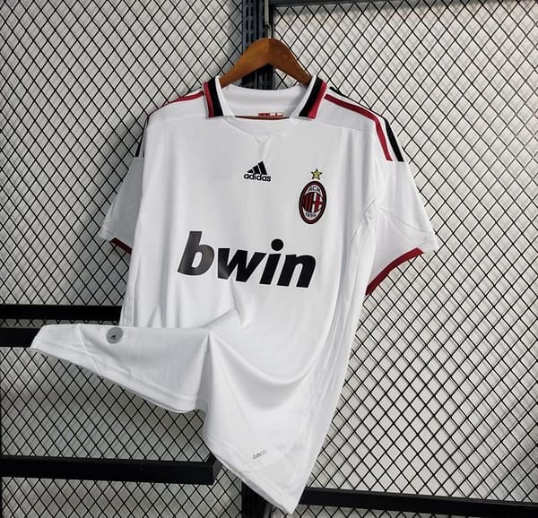 Retro 09/10 AC Milan Away White Jersey - Image 5