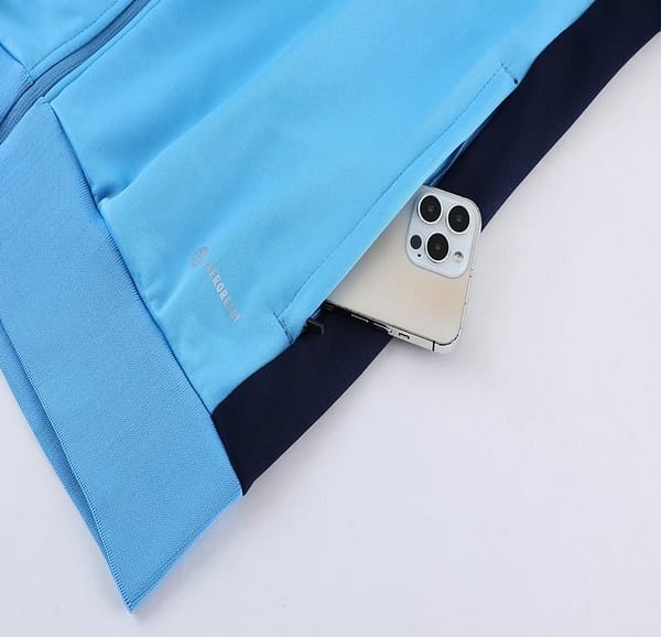2023 Adidas Sky Blue Black Full Zipper Jacket +Pants - Image 2