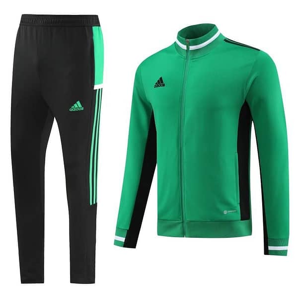 2023 Adidas Green Black Full Zipper Jacket +Pants