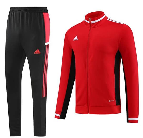 2023 Adidas Red Black Full Zipper Jacket +Pants