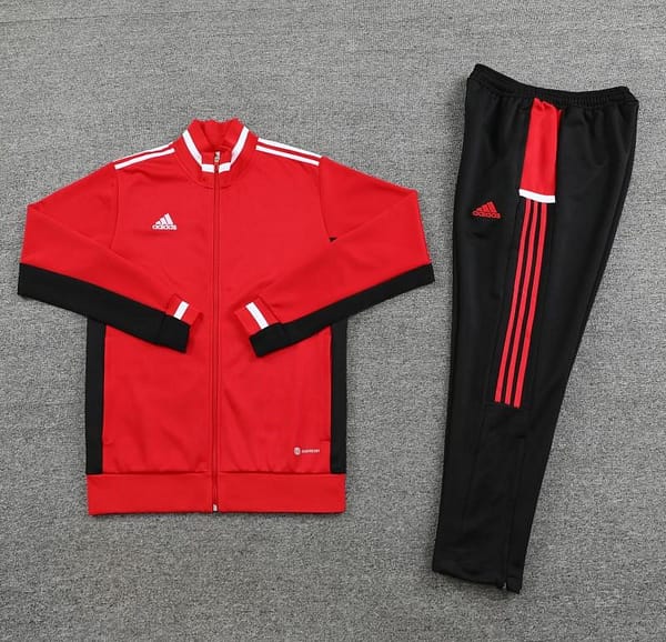 2023 Adidas Red Black Full Zipper Jacket +Pants - Image 11