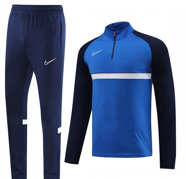 2023 NIKE Blue Black Half Zipper Jacket +Pants