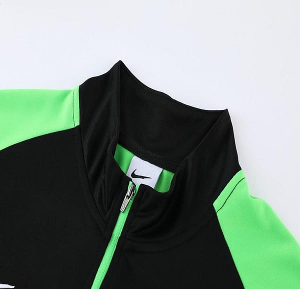 2023 NIKE Black Green Half Zipper Jacket +Pants - Image 12