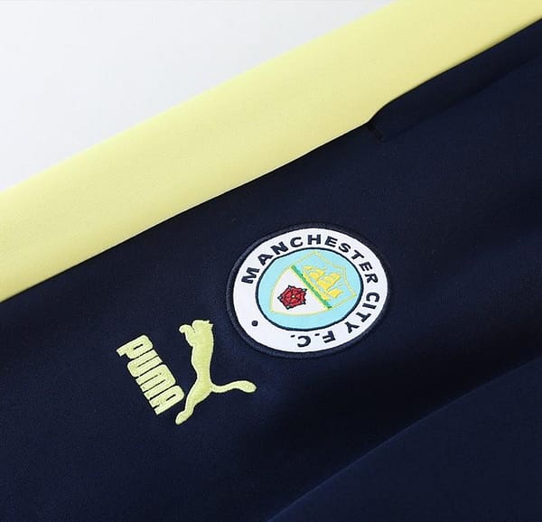 23/24 Manchester City Yellow Full Zipper Jacket +Pants - Image 4