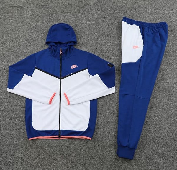 2023 Nike White Blue Full Zipper Hoodie Jacket +Pants - Image 10