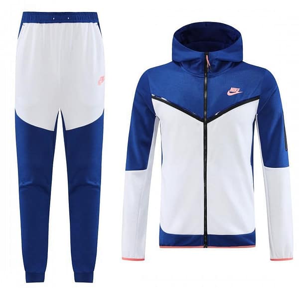 2023 Nike White Blue Full Zipper Hoodie Jacket +Pants - Image 18