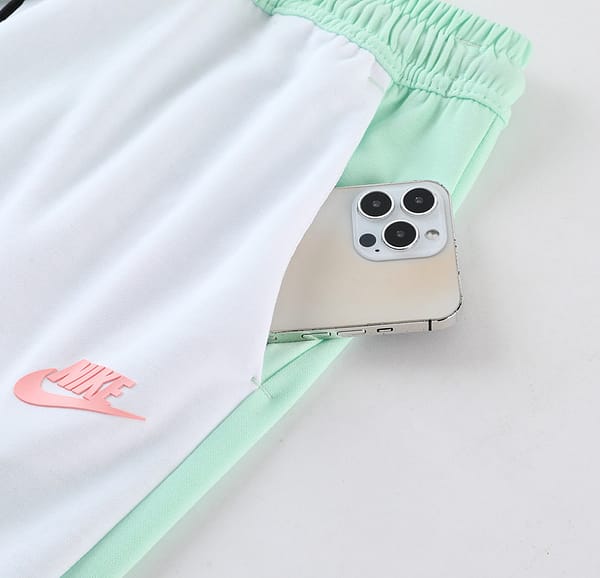 2023 Nike White Green Full Zipper Hoodie Jacket +Pants - Image 3