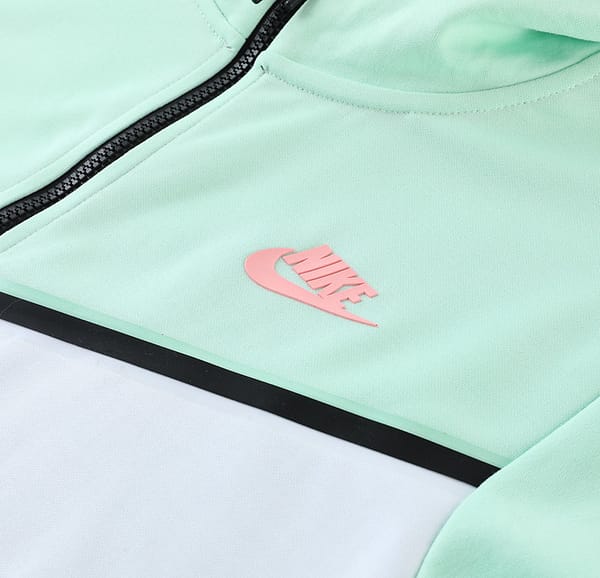 2023 Nike White Green Full Zipper Hoodie Jacket +Pants - Image 8