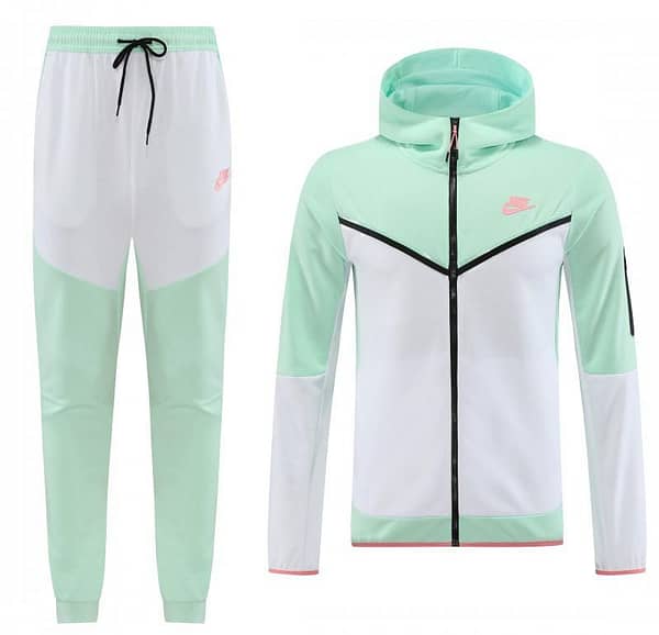2023 Nike White Green Full Zipper Hoodie Jacket +Pants - Image 18