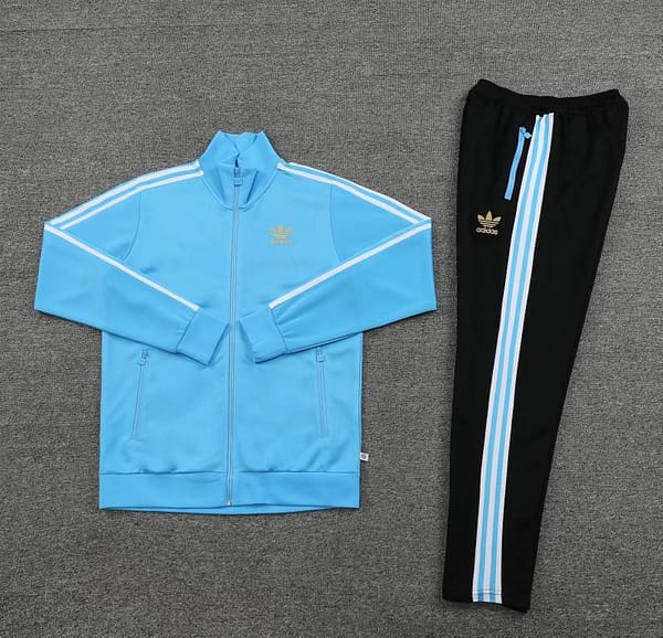 2023 Adidas Original Sky Blue Full Zipper Jacket +Pants - Image 2