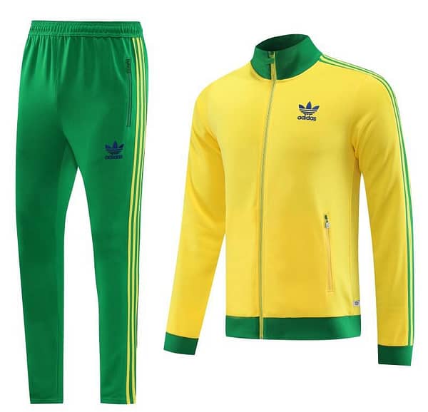 2023 Adidas Original Yellow Full Zipper Jacket +Pants