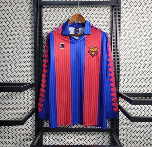 Retro 91/92 Barcelona Home Long Sleeve Jersey
