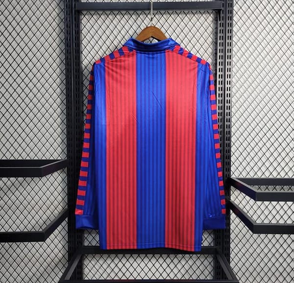 Retro 91/92 Barcelona Home Long Sleeve Jersey - Image 2