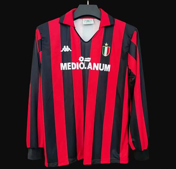 Retro 88/89 AC Milan Home Long Sleeve Jersey