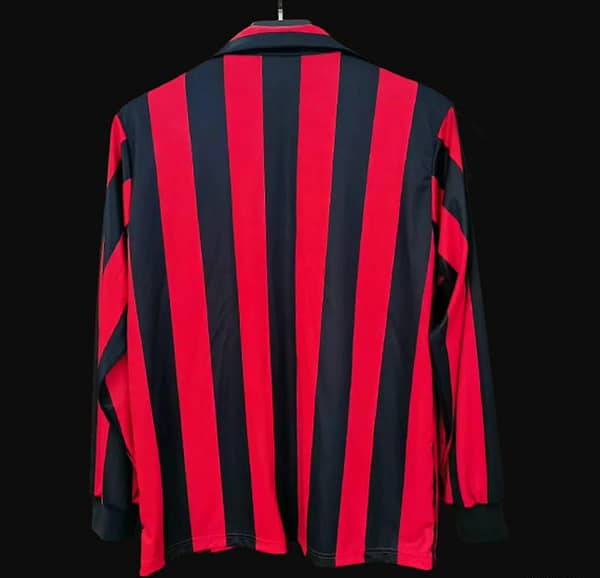 Retro 88/89 AC Milan Home Long Sleeve Jersey - Image 2