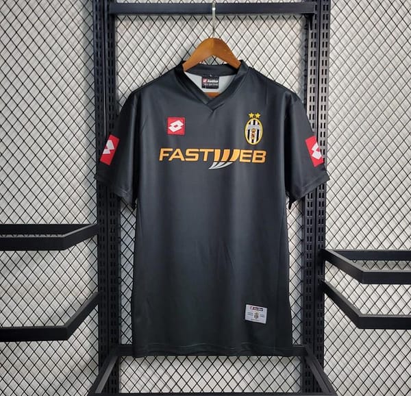 Retro 01-02 Juventus Away Black Soccer Jersey