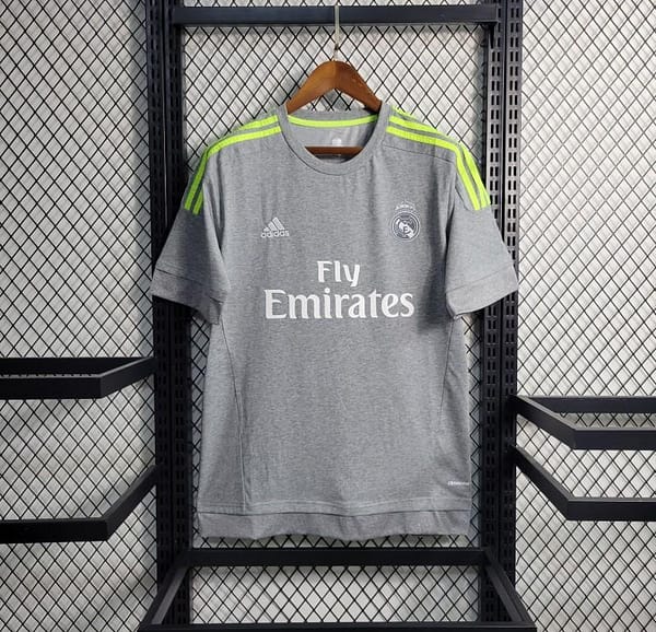 Retro 15/16 Real Madrid Away Grey Soccer Jersey