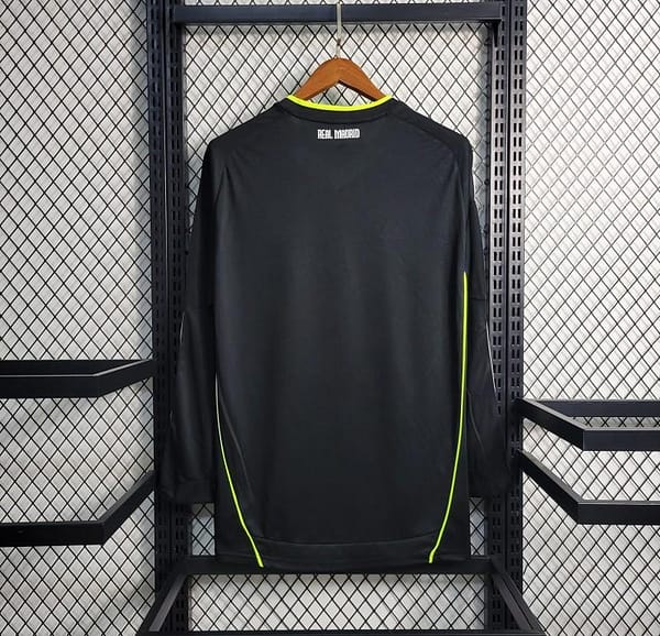 Retro 10-11 Real Madrid Away Black Long Sleeve Soccer Jersey - Image 8