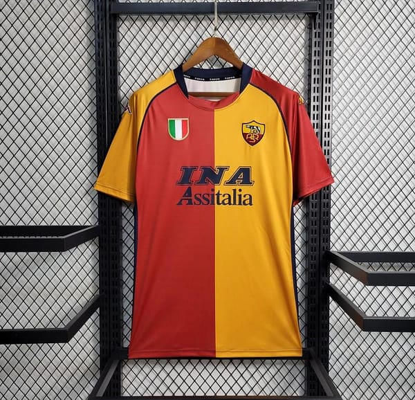 Retro 01/02 Roma Home European Jersey