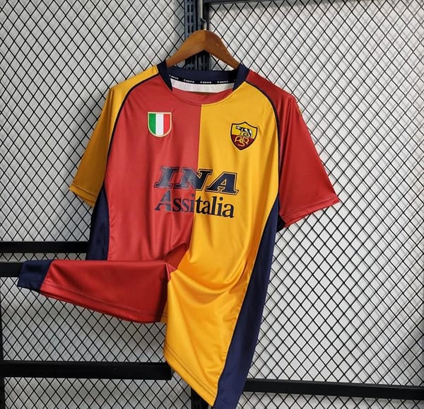 Retro 01/02 Roma Home European Jersey - Image 7