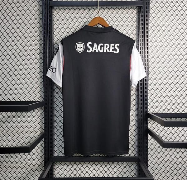 Retro 13-14 Benfica  Away Black/White Jersey - Image 6
