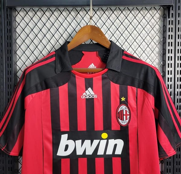 Retro 07-08 AC Milan Home Jersey - Image 5