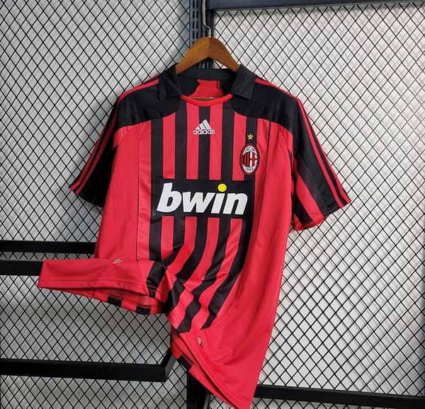 Retro 07-08 AC Milan Home Jersey - Image 7