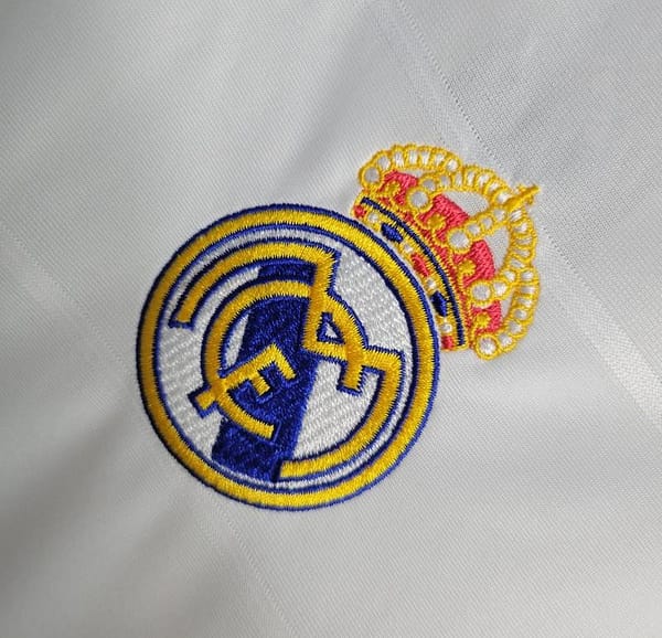 Retro 13-14 Long Sleeve Real Madrid Home Jersey - Image 3