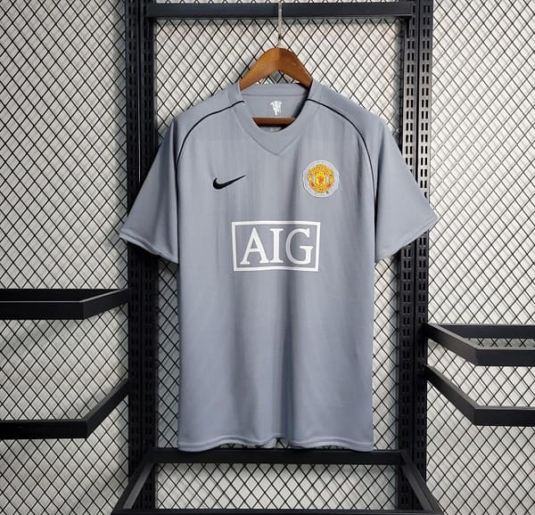 Retro 07-08 Manchester United Gray Goalkeeper Jersey